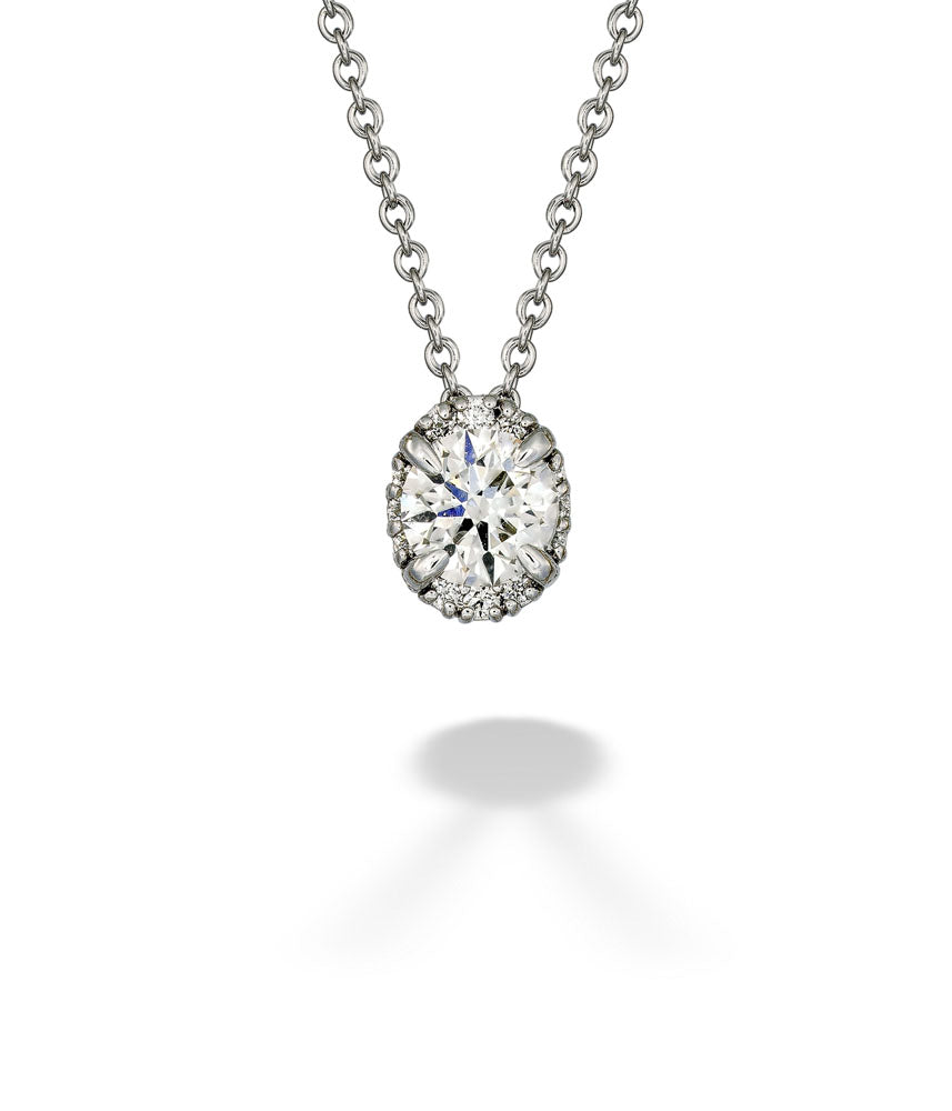 Diamond Ellipse Pendant & Chain by Hearts On Fire