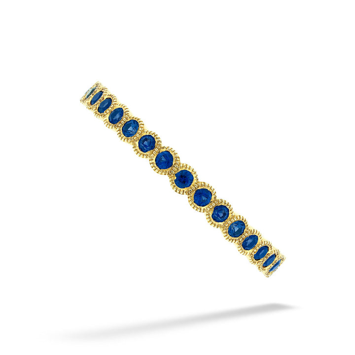 14K Yellow Gold Blue Sapphire Band by Classique Creations