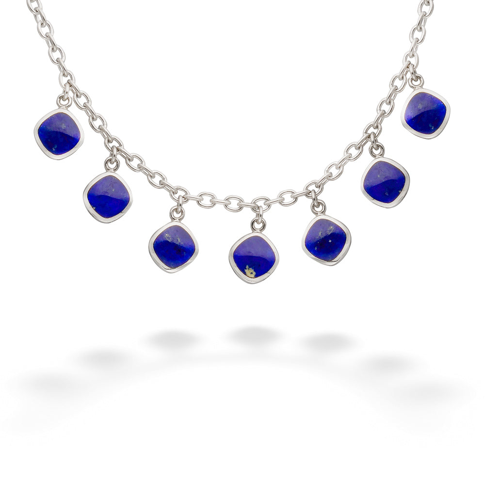 Turquoise & Lapis Lazuli Reversible Necklace by Acleoni