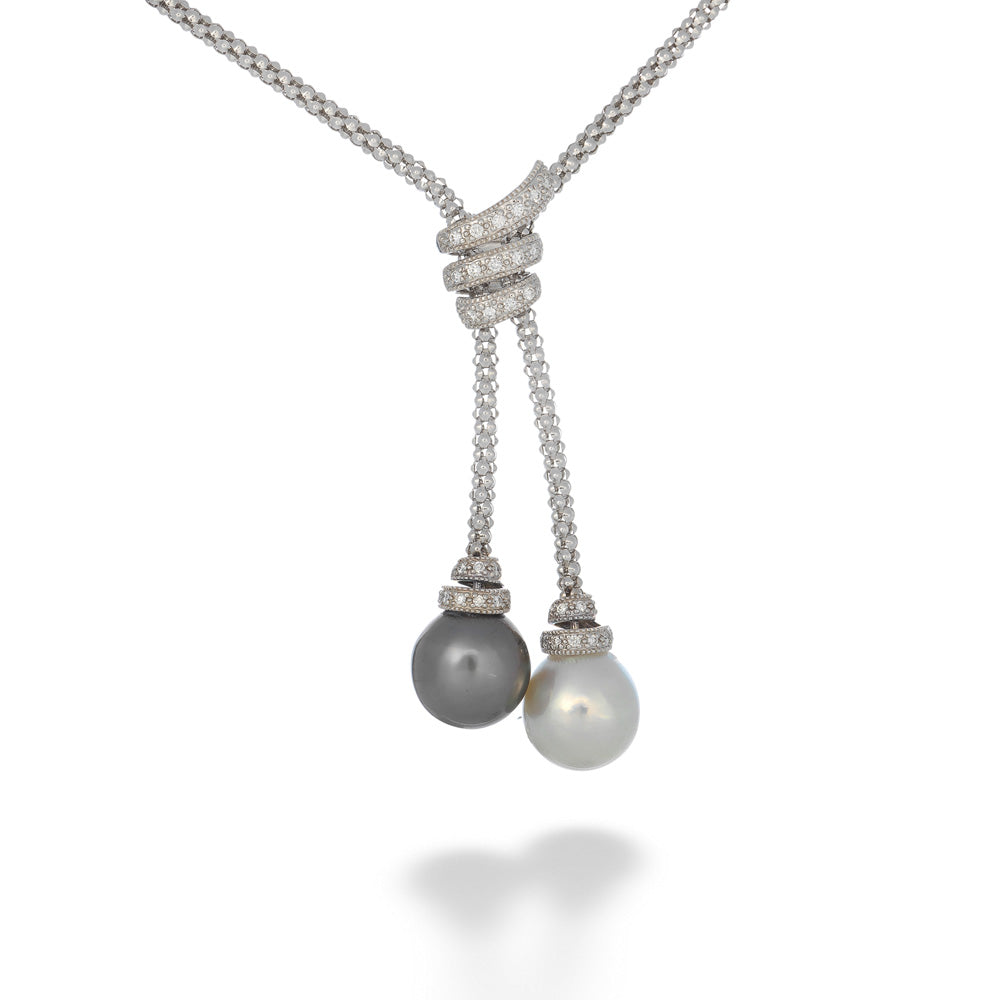 South Sea & Tahitian Pearl Diamond Necklace