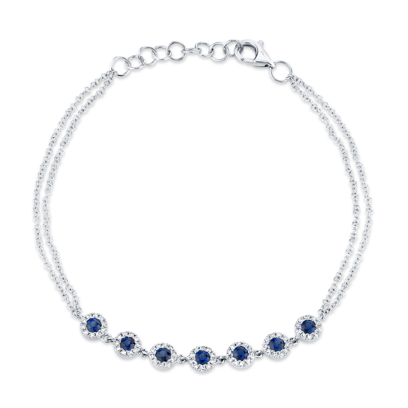 Blue Sapphire and Diamond Bracelet by Shy Creation