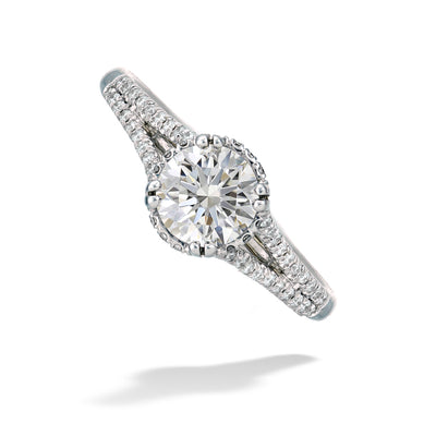 Fishtail Diamond Engagement Ring