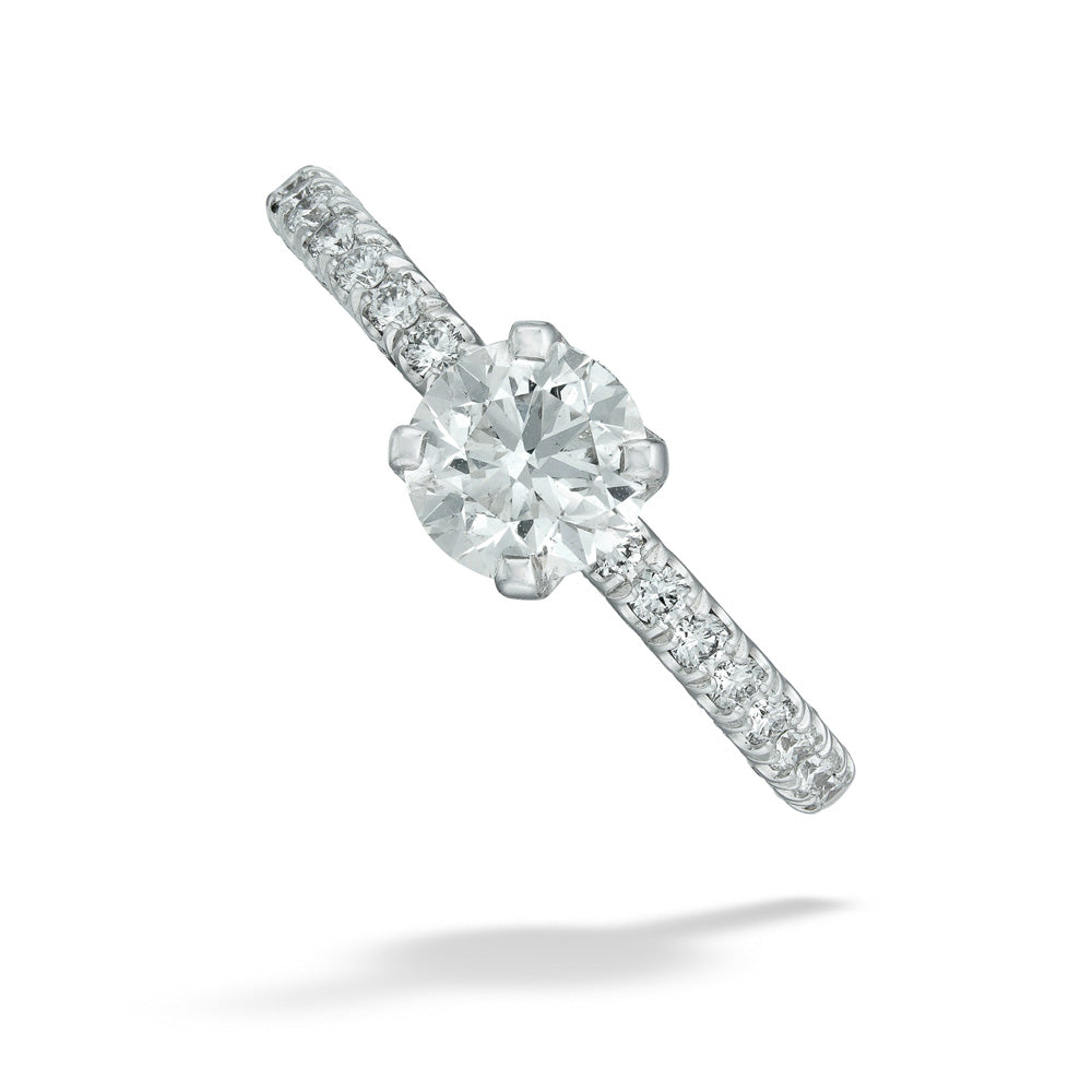 Bright Crystal Diamond Engagement Ring