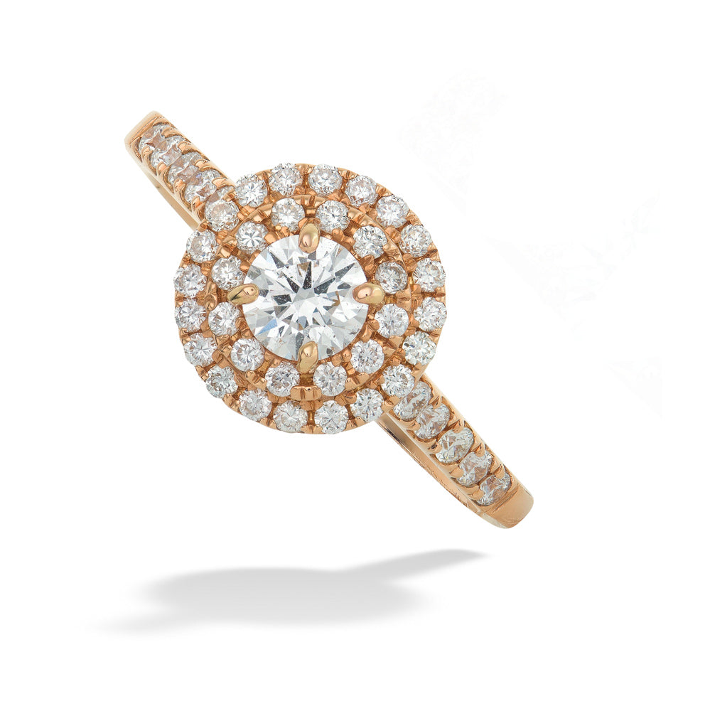 Diamond Double Halo Ring by De Beers Forevermark