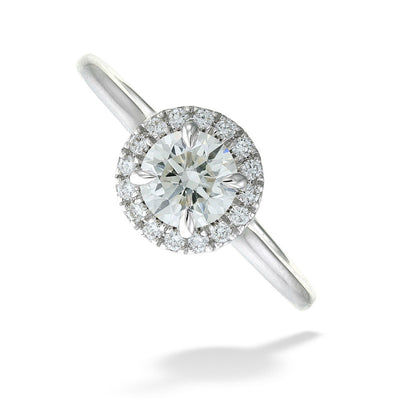 Round Center Diamond Halo Engagement Ring by Forevermark  