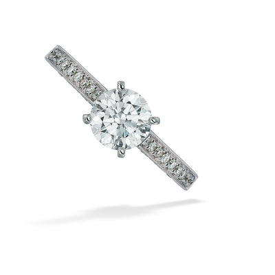 Natural Diamond Band with Lab Grown Diamond Center by Lightbox Finest