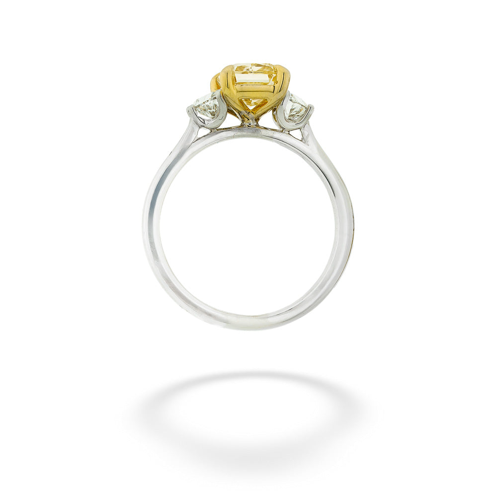 Fancy Vivid Yellow Lab Grown Diamond Ring 