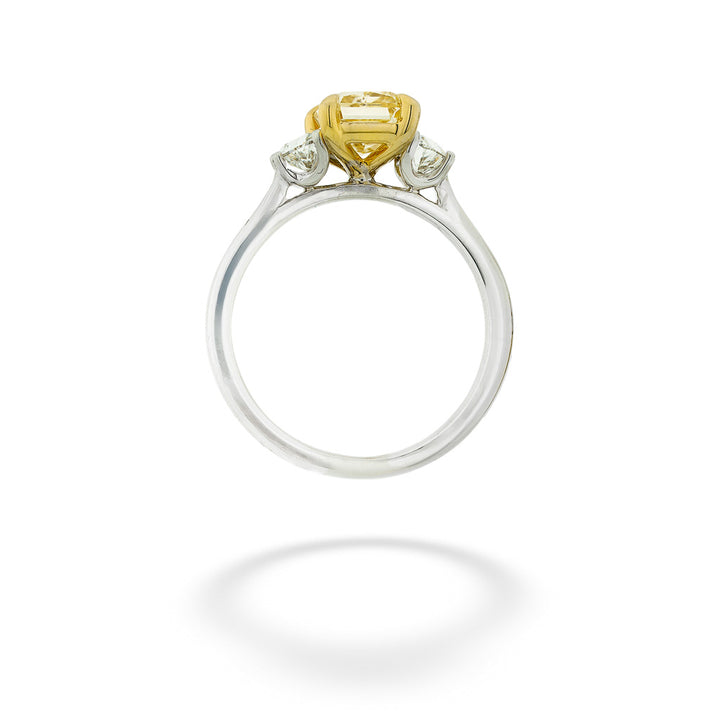 Fancy Vivid Yellow Lab Grown Diamond Ring 