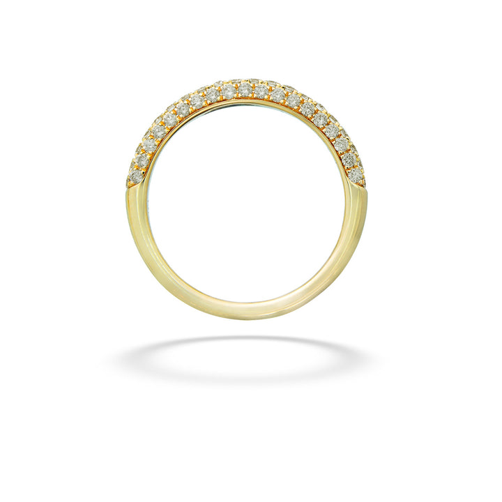 Diamond 3-Row Pave Wedding Band