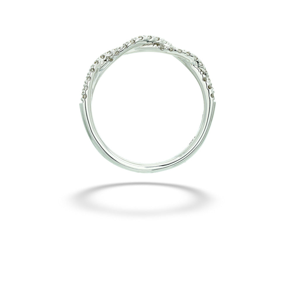 Twisted Diamond Wedding Band