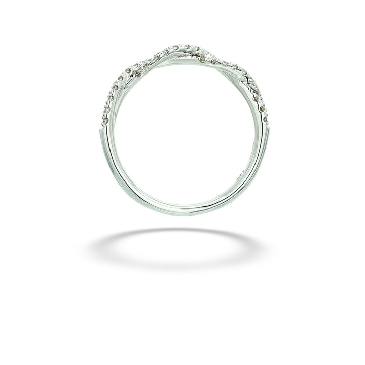 Twisted Diamond Wedding Band