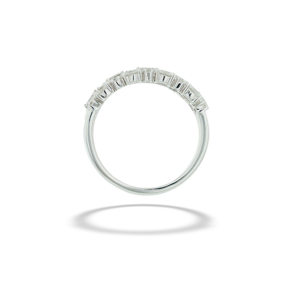 3 row diamond ring Diamond ring with baguette cut stones