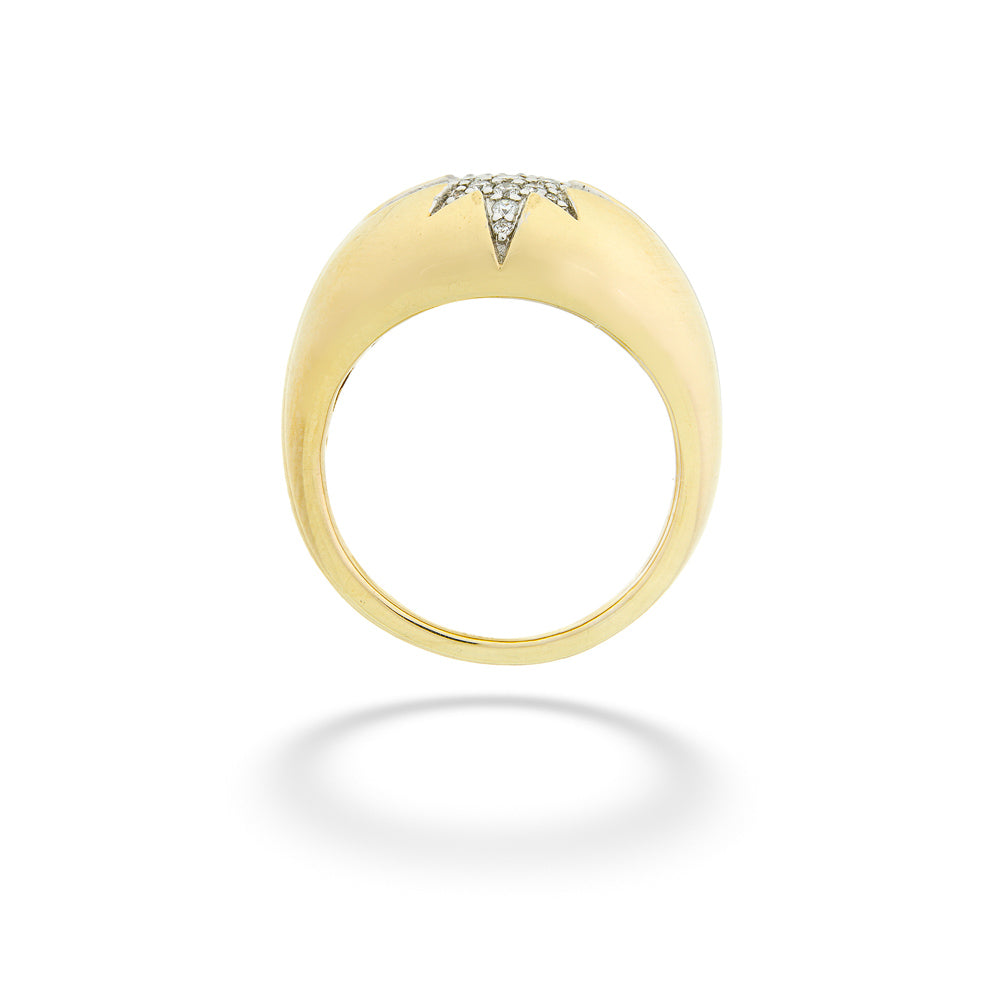 Gold ring with a diamond on a white background  Diamond Star Ring by Gabriel &amp; Co. 