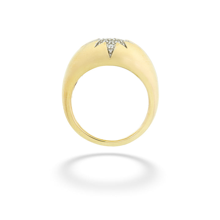 Gold ring with a diamond on a white background  Diamond Star Ring by Gabriel &amp; Co. 