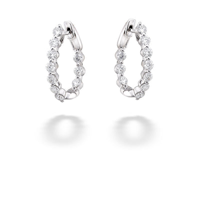 Diamond Inside/Out Curved Hoops