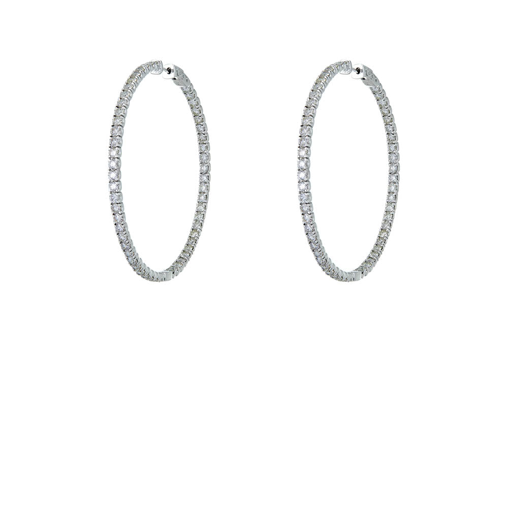 Inside/Out Diamond Hoop Earrings