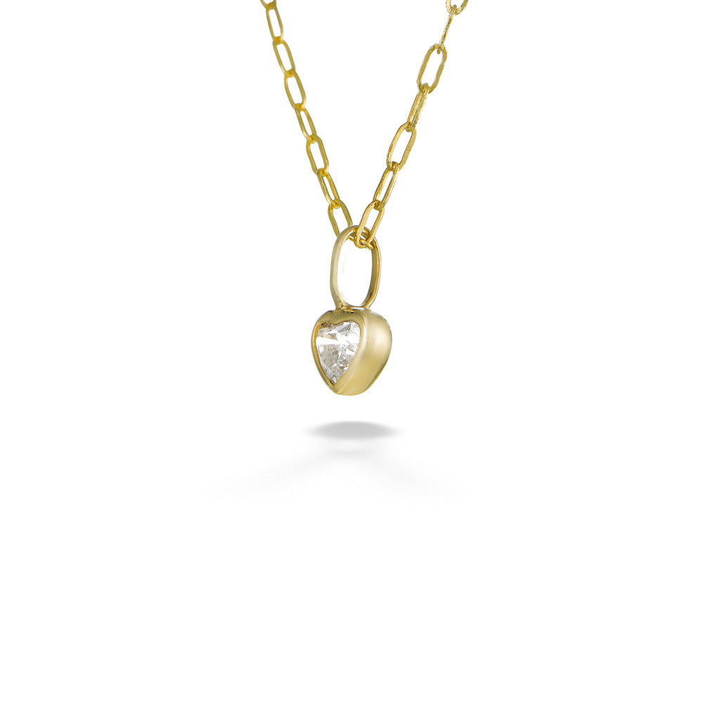 Heart Shaped Diamond Pendant & Chain