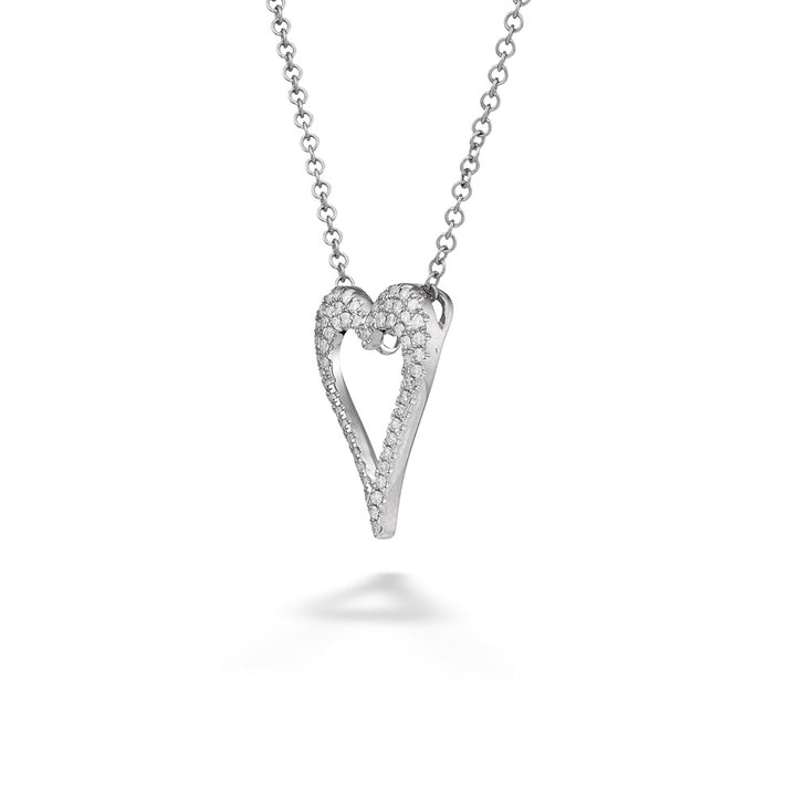 Diamond Open Heart Necklace by Shy Creation