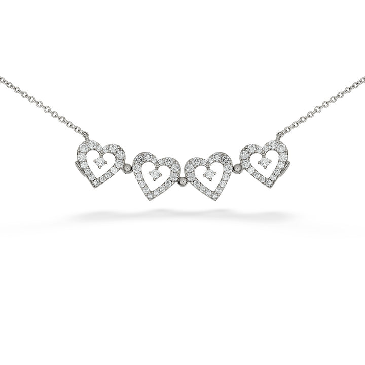 Expandable Diamond Clover & Hearts Necklace