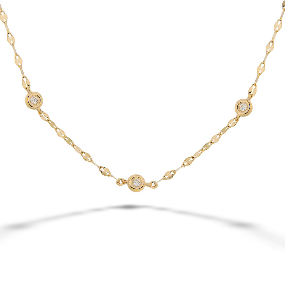 Diamond Sparkle Chain Necklace by Shy Creation