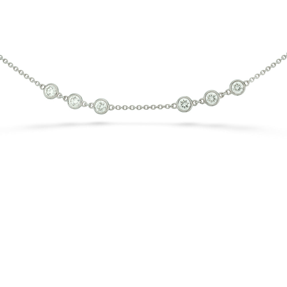 14kw 1.78tdw 3-Diamond Station Bracelet 7"