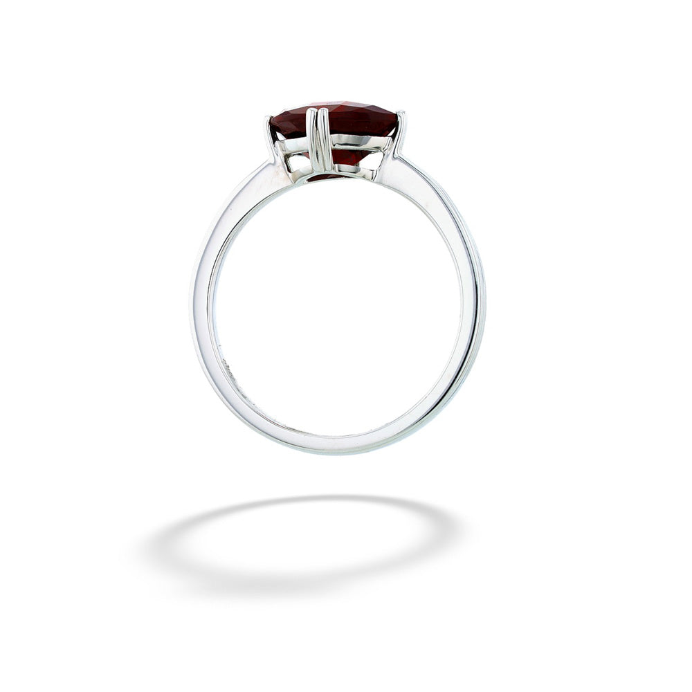 14kw 2.90ct Garnet Solitaire Ring sz 7