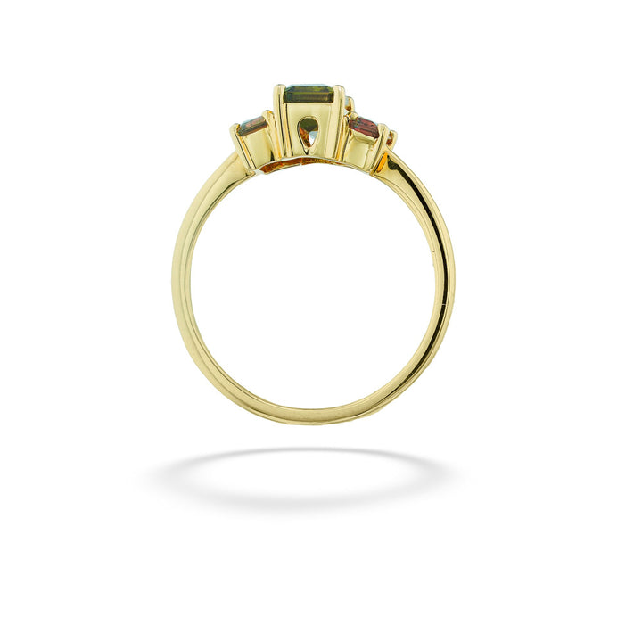 Bi-Color Tourmaline Cluster Ring by Parle