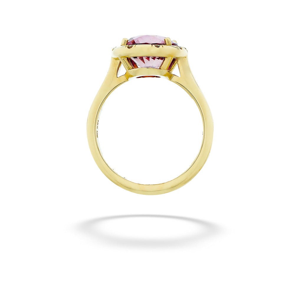 Pink Tourmaline & Diamond Ring by Lauren K.