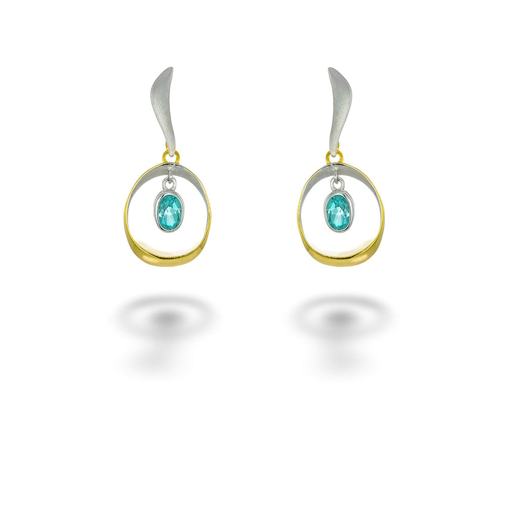 Blue Topaz "Bubble" Earrings by Jorge Revilla