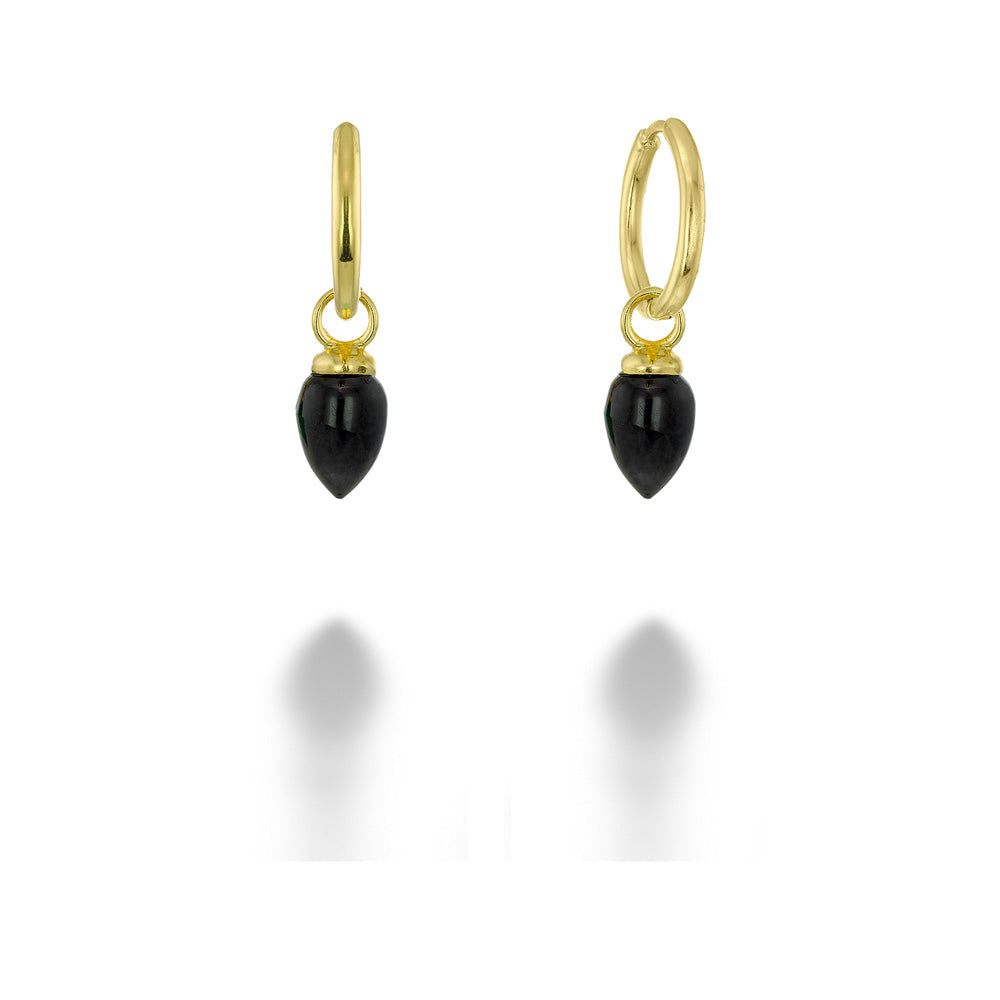 Black Onyx "Pendulum" Drop Earrings by Jorge Revilla