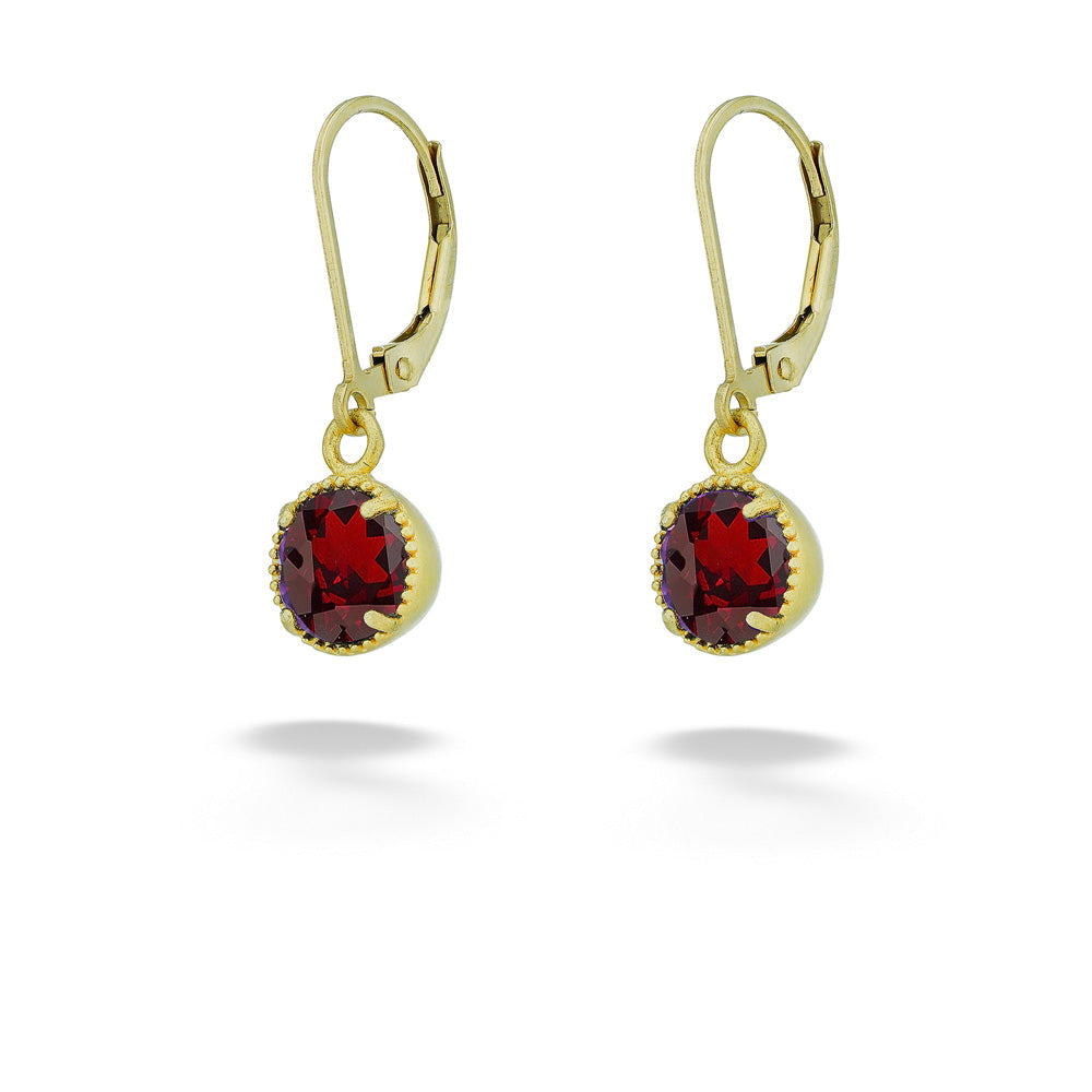 Rhodolite Garnet Earrings by Anatoli