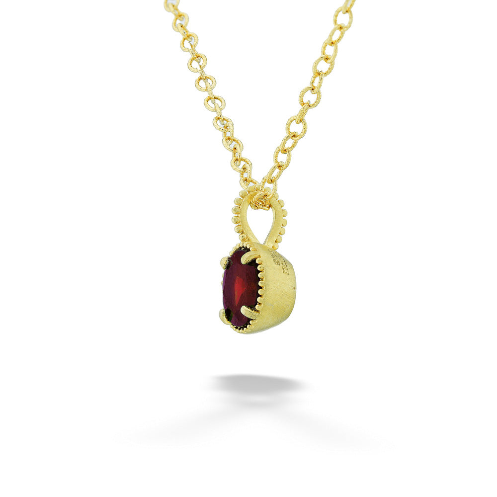 Rhodolite Garnet Pendant and Chain by Anatoli