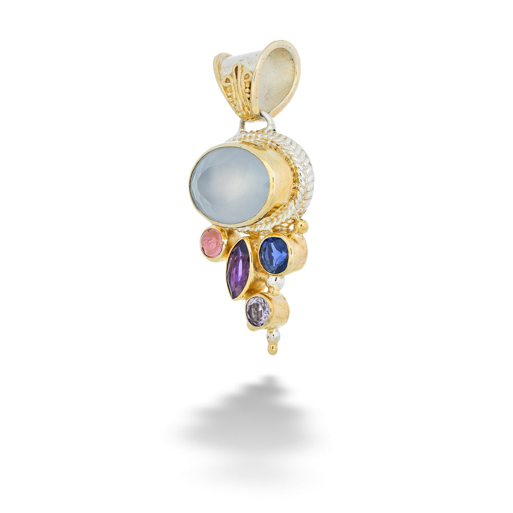 Multi-Stone Pendant by Michou