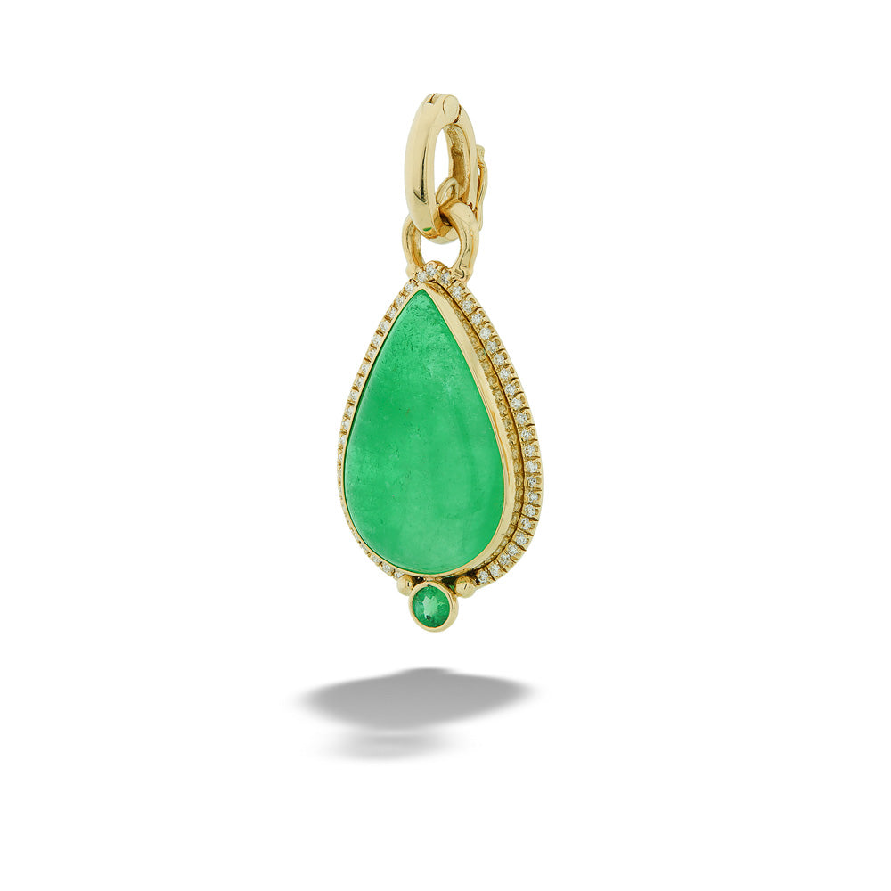 Emerald and Diamond Pendant by Mazza