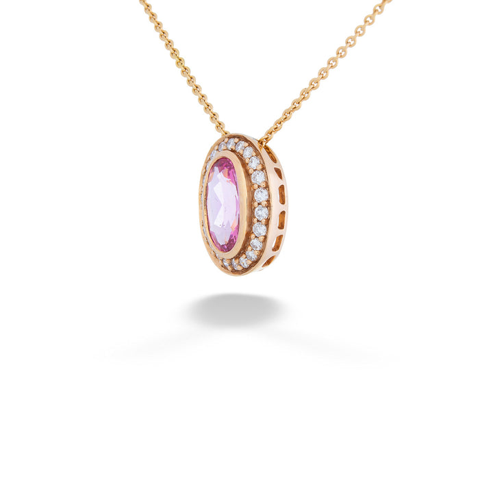Pink Spinel Pendant Necklace