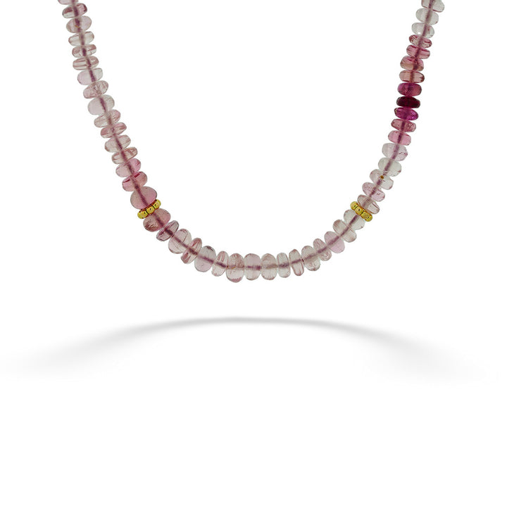 Pink Tourmaline Beaded Necklace by Lauren K.