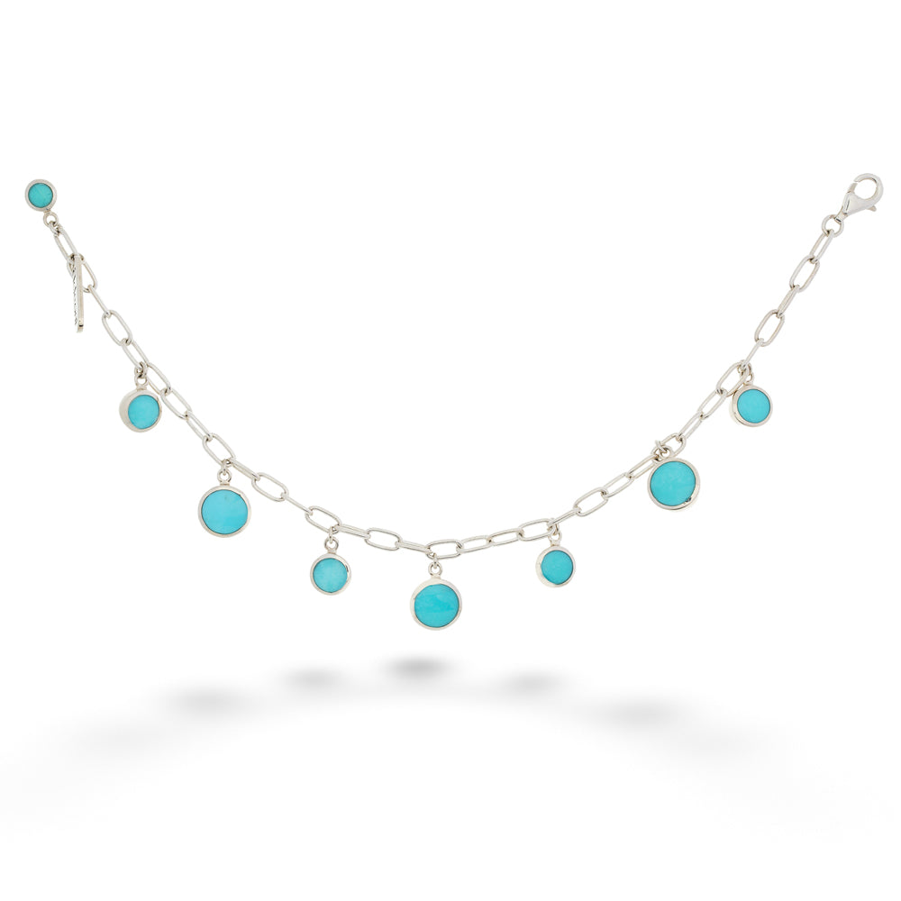 Turquoise &amp; Lapis Reversible Bracelet by Acleoni 