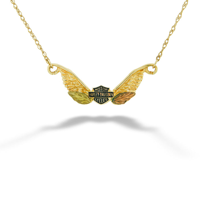 10K Gold "Harley Davidson" Necklace - 16"