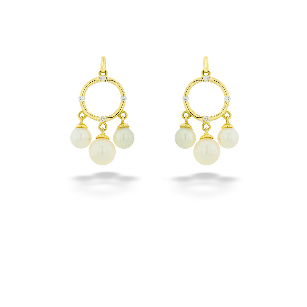 Pearl Trio Dangle Earrings