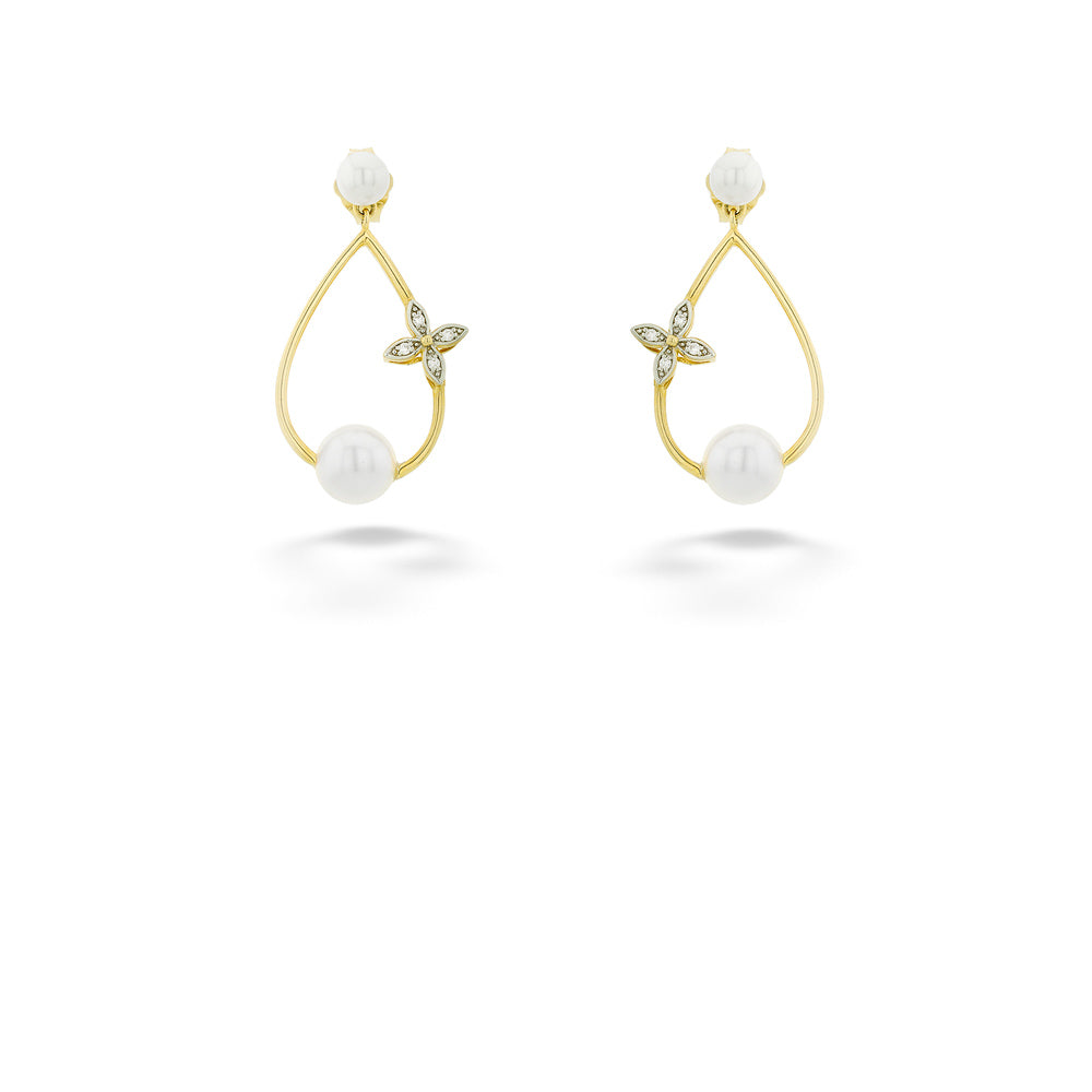 Dangle Flower Petal Earrings