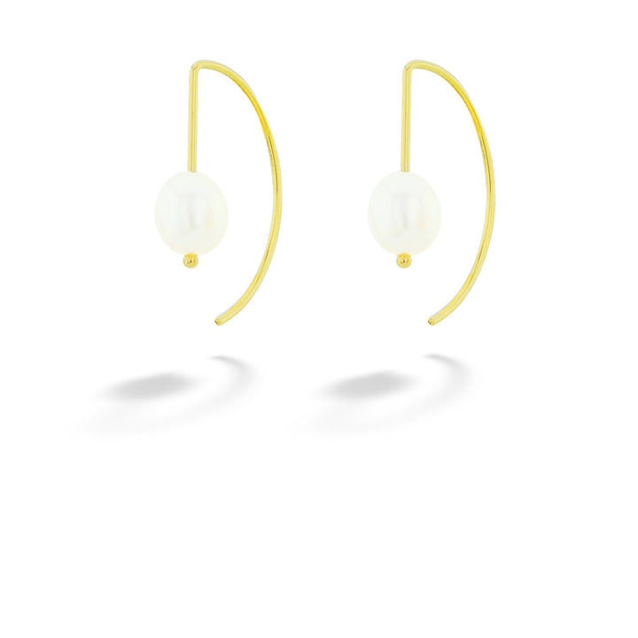 Freshwater Pearl Accented Threader Earrings