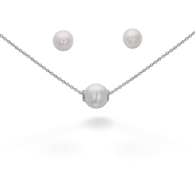 Freshwater Pearl Earrings and Necklace Set