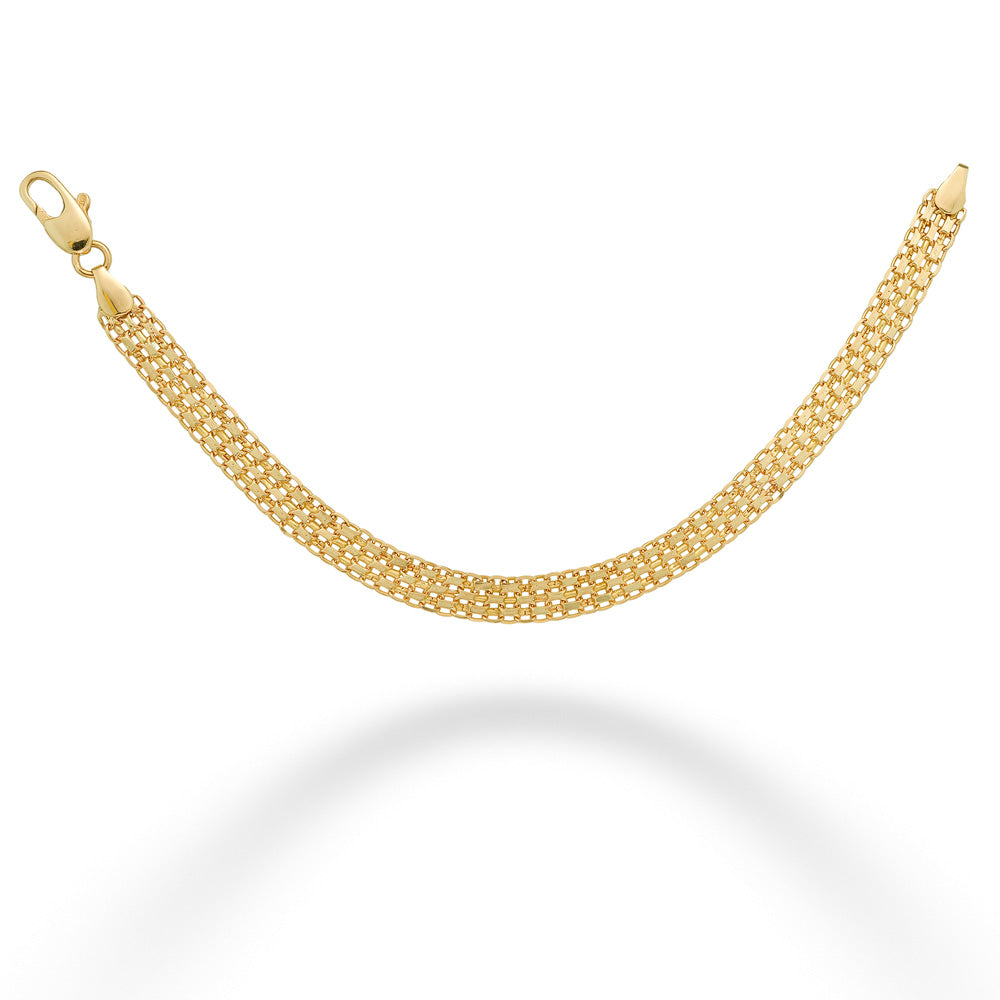 14K Yellow Gold Bismark Chain Bracelet