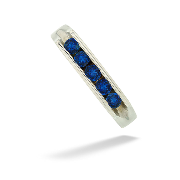 Blue Sapphire Channel Set Band