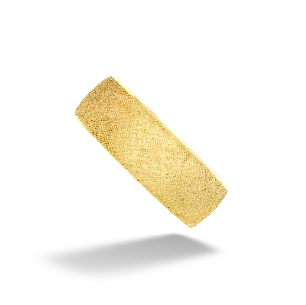 14K Yellow Gold Textured Estate Band
