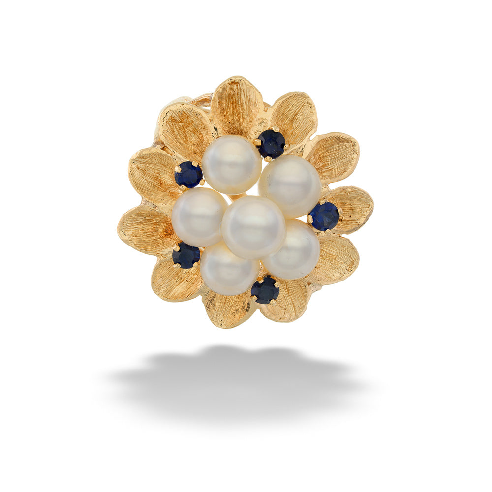 Akoya Pearl Flower Ring
