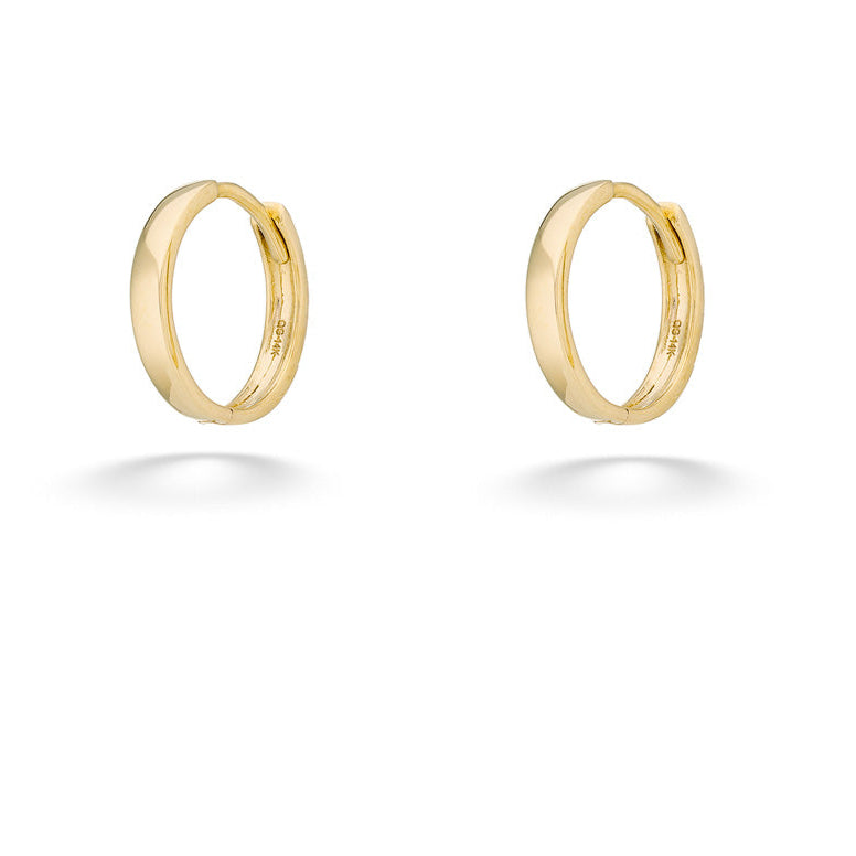 14ky Hinged Huggie Earrings 2.5mm x 15mm