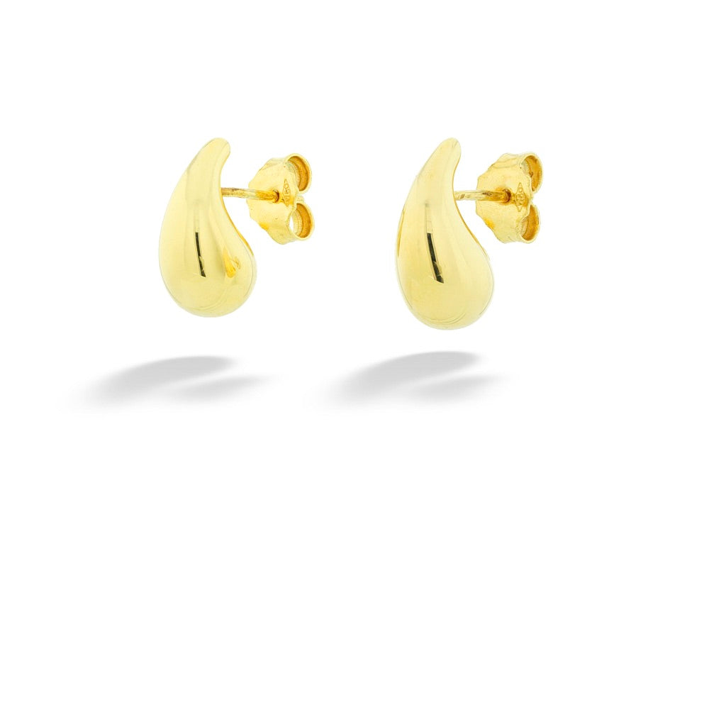 18ky Polished 14.75mm Teardrop Earrings