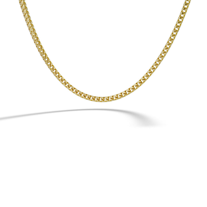 14K Gold Franco Chain - 18" close up