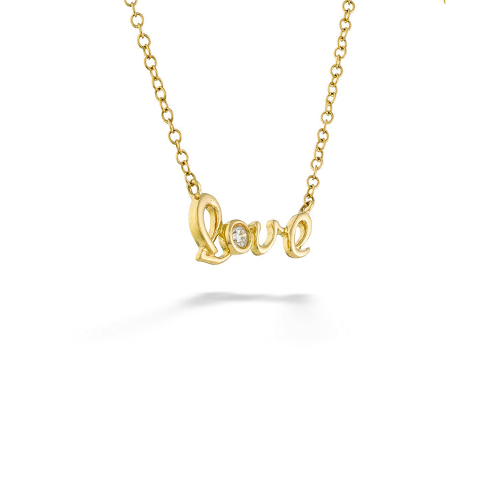 Love Script Necklace with Diamond Accent by Gabriel & Co.